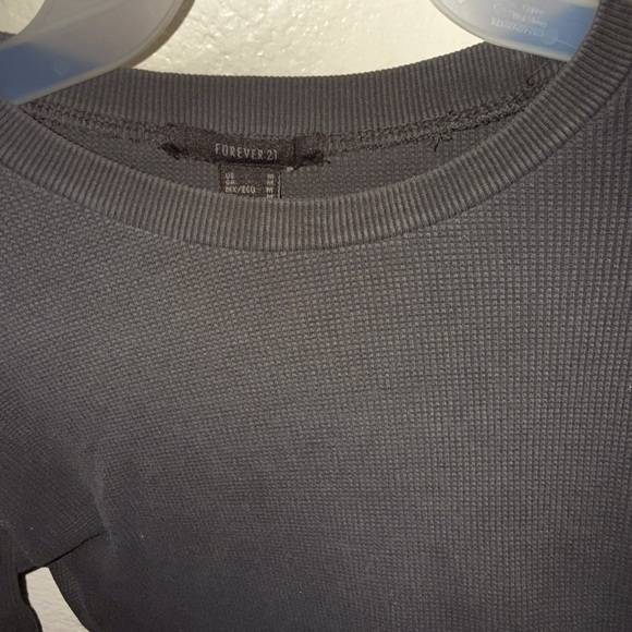 Forever 21 Charcoal Ribbed Knit Top - Picture 2 of 6